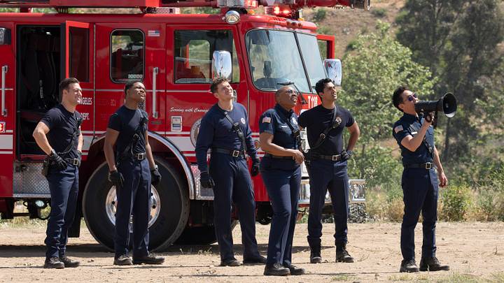 9-1-1: “I Got You Babe” - (Disney/Christopher Willard) 
RYAN GUZMAN, ELIJAH M. COOPER, OLIVER STARK, AISHA HINDS, ANIRUDH PISHARODY, KENNETH CHOI