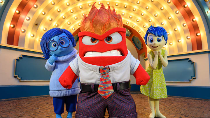 Beginning June 14, 2024, Anger from Disney and Pixar’s “Inside Out 2” will greet guests in Disney California Adventure Park at the band shell in Anaheim, Calif. Later this summer, Anger will make his way to select international Disney Parks, details coming soon. Disney and Pixar’s “Inside Out 2” premieres in theaters June 14, 2024. (Richard Harbaugh/Disneyland Resort)