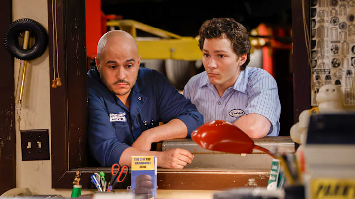 Georgie and Mandy's First Marriage - Pictured (L-R): Jessie Prez as Ruben and Montana Jordan as Georgie