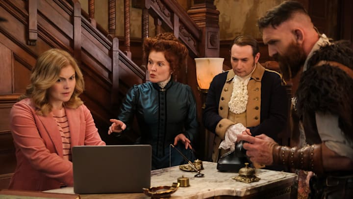 “Thorapy 2: Abandonment Issues” – Thor returns to therapy to work through his angst over being abandoned by his Viking shipmates. Also, Jay’s sister, Bela (Punam Patel), attempts to help him with the restaurant, on the CBS Original series GHOSTS, Thursday, Feb. 6 (8:31-9:01 PM, ET/PT) on the CBS Television Network, and streaming on Paramount+ (live and on demand for Paramount+ with SHOWTIME subscribers, or on demand for Paramount+ Essential subscribers the day after the episode airs)*. Pictured