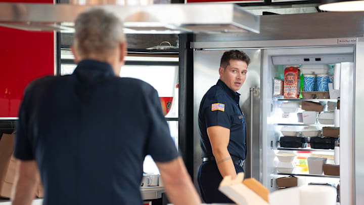9-1-1 - “Don’t Drink the Water” - Following an earthquake, the 118 races to the scene of several unusual fires and must figure out their cause before anyone else is hurt. Meanwhile, as everyone settles into their new normal, they try to move forward and plan for the future. THURSDAY, MAY 8 (8:00-9:00 p.m. EDT) on ABC. (Disney/Christopher Willard) 
OLIVER STARK