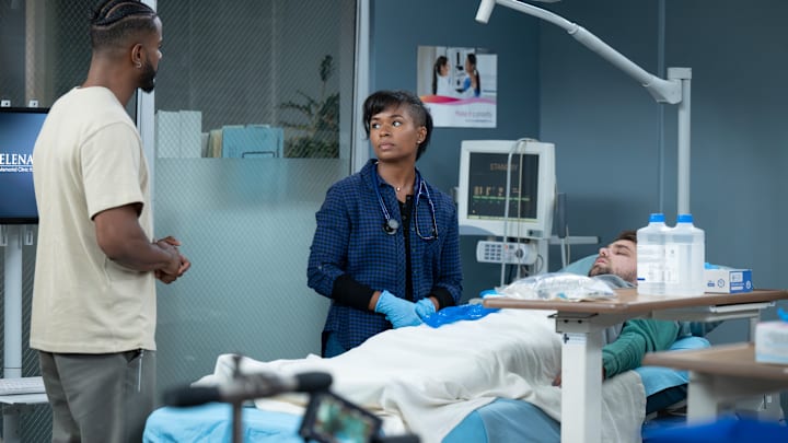 Trevor Jackson and Alexis Floyd in Grey's Anatomy season 22