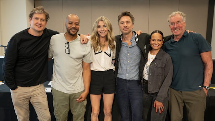 SCRUBS - #101 Table Read. (Disney/John Fleenor)
BILL LAWRENCE, DONALD FAISON, SARAH CHALKE, ZACH BRAFF, JUDY REYES, JOHN C. MCGINLEY SCRUBS - #101 Table Read. (Disney/John Fleenor)
BILL LAWRENCE, DONALD FAISON, SARAH CHALKE, ZACH BRAFF, JUDY REYES, JOHN C. MCGINLEY