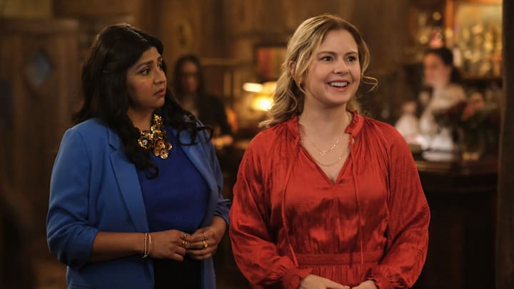 CBS Original series GHOSTS Punam Patel (Bela) and Rose McIver (Sam) CBS Original series GHOSTS Punam Patel (Bela) and Rose McIver (Sam)