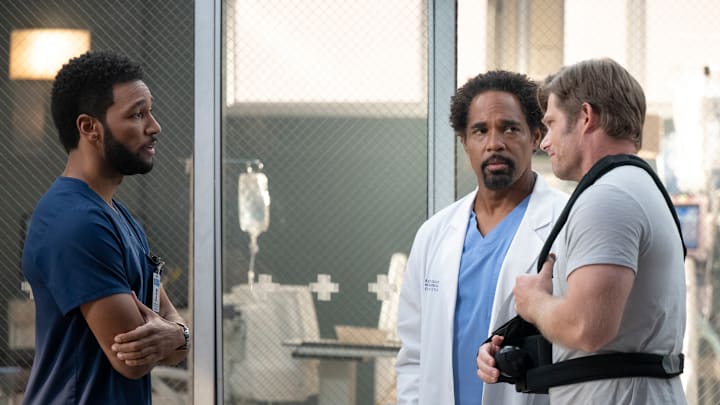 GREY’S ANATOMY - “Skyfall” - Winston and Ben fight to save Jo’s life, while Teddy supports Link. Owen and Jules battle to save a young man, and Lucas forms an unexpected bond with a patient. THURSDAY, JAN. 8 (10:00-11:00 p.m. EST) on ABC. (Disney/Anne Marie Fox) 
ANTHONY HILL, JASON GEORGE, CHRIS CARMACK
