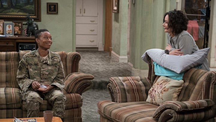THE CONNERS - "Keep on Truckin'" - A sudden turn of events forces the Conners to face the daily struggles of life in Lanford in a way they never have before, on the series premiere of "The Conners," airing TUESDAY, OCT. 16 (8:00-8:31 p.m. EDT), on The ABC Television Network. (ABC/Eric McCandless)
MAYA LYNNE ROBINSON, SARA GILBERT