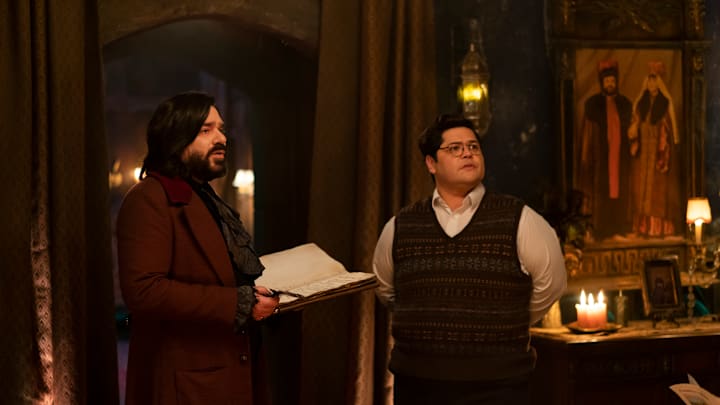 “WHAT WE DO IN THE SHADOWS” -- “Pride Parade” -- Season 5, Episode 3 (Airs July 20) — Pictured (L-R): Matt Berry as Laszlo, Harvey Guillén as Guillermo. CR: Russ Martin: FX
