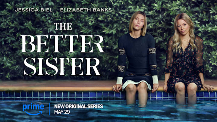 Jessica Biel and Elizabeth Banks in The Better Sister on Prime Video