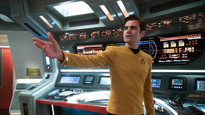 Paul Wesley as James T. Kirk in Star Trek: Strange New Worlds streaming on Paramount+, 2023. Photo Credit: Michael Gibson/Paramount+