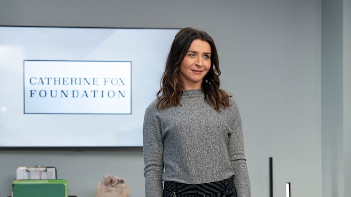 GREYÕS ANATOMY - ÒRidinÕ SoloÓ - Meredith and Amelia prepare a funding proposal for their AlzheimerÕs research. Meanwhile, Teddy and Owen hit a breaking point in their marriage, while Jules has an awkward encounter with Dr. Beltran. THURSDAY, MARCH 27 (10:00-11:00 p.m. EDT) on ABC. (Disney/Anne Marie Fox) 
CATERINA SCORSONE