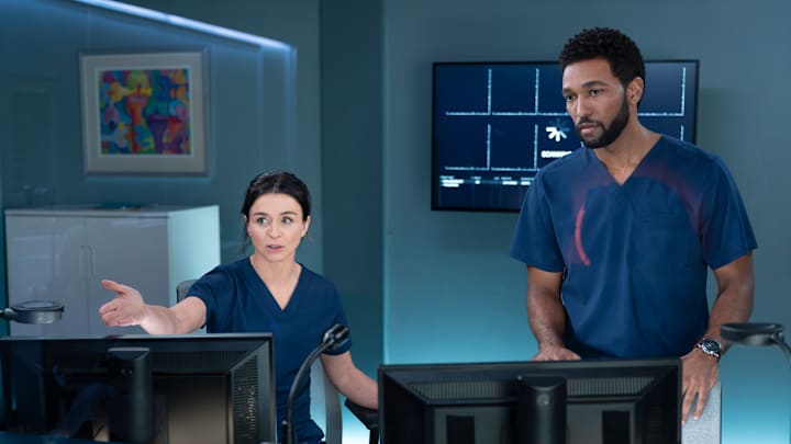 GREYÕS ANATOMY - ÒHit the FloorÓ - The aftermath of the convenience store shooting brings chaos to Grey Sloan. Ben hits a wall with his new emergency preparedness plan. Romantic tensions surface for Owen, while Amelia and Winston disagree over the surgical plan for a young patient. THURSDAY, MARCH 6 (10:01-11:00 p.m. EST) on ABC. (Disney/Christopher Willard) 
CATERINA SCORSONE, ANTHONY HILL