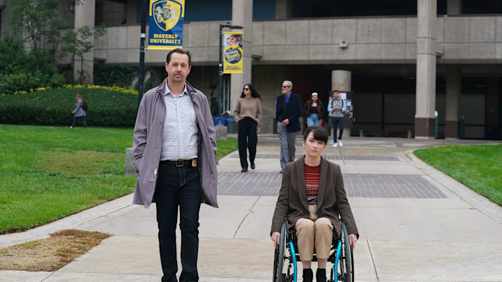 “Higher Education” – NCIS investigates the death of a college student who was killed while running across the street and had connections to McGee’s wife, Delilah (Margo Harshman), on the CBS Original series NCIS, Monday, Dec. 5 (9:00-10:00 PM, ET/PT) on the CBS Television Network and available to stream live and on demand on Paramount+*. Pictured: Sean Murray as Special Agent Timothy McGee and Margo Harshman as Delilah Fielding. Photo: Sonja Flemming/CBS ©2022 CBS Broadcasting, Inc. All Rights
