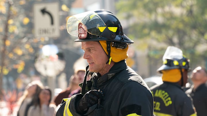 9-1-1: ÒDisconnectedÓ - MaddieÕs return to work proves to be more triggering than expected, as she may have returned too soon. As Eddie struggles to adapt to his new surroundings, Christopher discovers him in an unfamiliar situation. THURSDAY, MARCH 27 (8:00-9:00 p.m. EDT) on ABC. (Disney/Christopher Willard) 
PETER KRAUSE