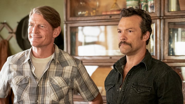 NCIS: Origins – Pictured (L-R): Philip Winchester as Mason Franks and Kyle Schmid as Mike Franks. Photo: Erik Voake/CBS ©2025 CBS Broadcasting, Inc. All Rights Reserved. NCIS: Origins – Pictured (L-R): Philip Winchester as Mason Franks and Kyle Schmid as Mike Franks. Photo: Erik Voake/CBS ©2025 CBS Broadcasting, Inc. All Rights Reserved.