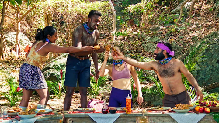 “My Enemies Are Plottin’” – The reward challenge is good enough to sing for when Jeff announces what is on the line for the winners. A rice negotiation with Jeff is completed in almost record time. Then, at tribal it’s a toss-up when two players on the bottom begin to target each other, on SURVIVOR, Wednesday, April 30 (8:00-9:30 PM, ET/PT) on the CBS Television Network, and available to stream on Paramount+ (live and on demand for Paramount+ with SHOWTIME subscribers, or on demand for