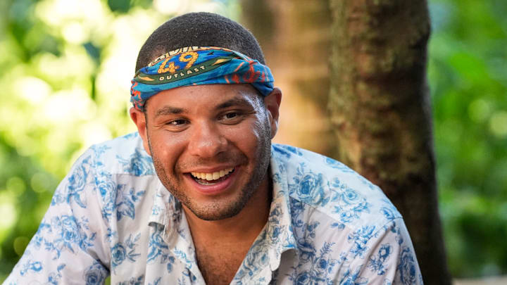 “Act One of a Horror Film” – SURVIVOR. Pictured (L-R): Alex Moore. Photo: Robert Voets/CBS ©2025 CBS Broadcasting, Inc. All Rights Reserved. “Act One of a Horror Film” – SURVIVOR. Pictured (L-R): Alex Moore. Photo: Robert Voets/CBS ©2025 CBS Broadcasting, Inc. All Rights Reserved.