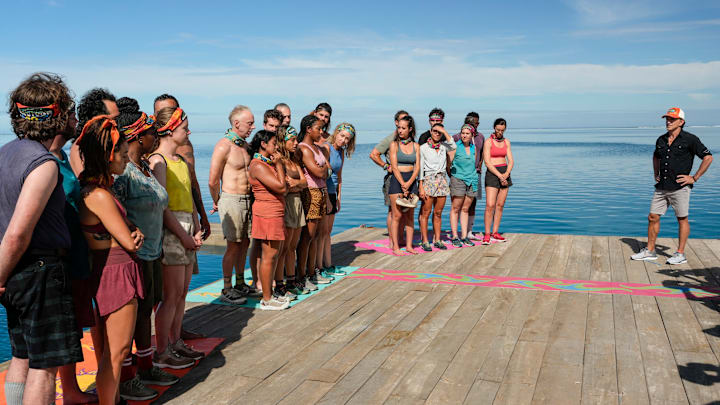 “Therapy Carousel” – Castaways are forced to go back to the drawing board and reassess their alliances. One castaway’s attempt to publicly set the record straight, sends shockwaves through the rest of camp. The reward challenge is a smash hit as tribes must shatter all other’s hopes of coming in first. Then, differences in work ethic cause strain among tribemates on SURVIVOR 50. Photo: Robert Voets/CBS ©2025 CBS Broadcasting, Inc. All Rights Reserved.