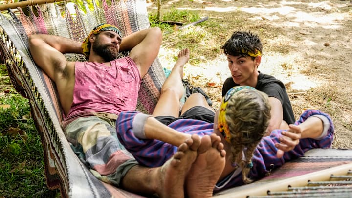“That’s Not How I Play Survivor” – Feelings of betrayal hit an all-time high following a historic Blood Moon tribal that featured three eliminations. One person is selected to go on a journey with the potential to earn an advantage. Then, a schoolyard pick at this week’s challenge leads one team to reward and one individual to immunity, on SURVIVOR 50. Photo: Robert Voets/CBS ©2025 CBS Broadcasting, Inc. All Rights Reserved.