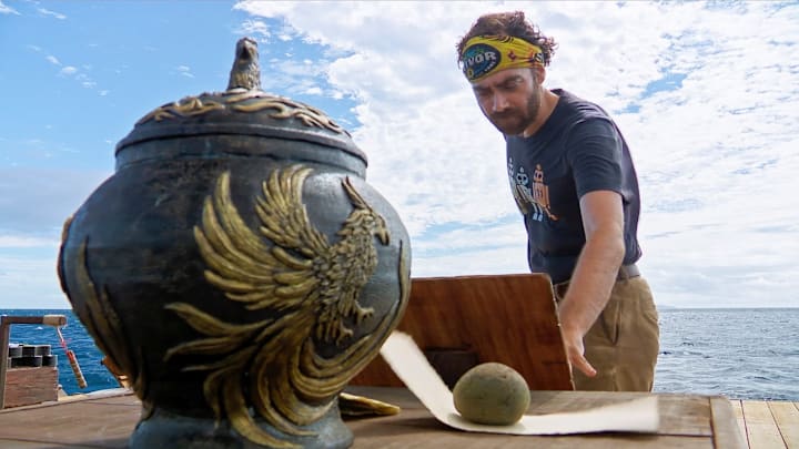“I Deserve All of This” – After losing two alliance members, castaways spend the next day picking up the pieces of their broken alliance. The castaways face off against a surprise challenger during this week’s individual immunity competition. Then, upon their return to camp, the journey participant must read aloud an important announcement regarding their recent adventure, on SURVIVOR 50. Photo: Robert Voets/CBS ©2025 CBS Broadcasting, Inc. All Rights Reserved.