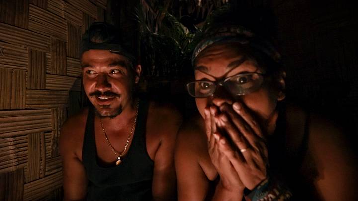 "Just Go for It" - Boston Rob Mariano and Sandra Diaz-Twine at Tribal Council on the Thirteenth episode of SURVIVOR: Island of Idols airing Wednesday, Dec. 11th (8:00-9:00 PM, ET/PT) on the CBS Television Network. Photo: Screen Grab/CBS Entertainment ©2019 CBS Broadcasting, Inc. All Rights Reserved. "Just Go for It" - Boston Rob Mariano and Sandra Diaz-Twine at Tribal Council on the Thirteenth episode of SURVIVOR: Island of Idols airing Wednesday, Dec. 11th (8:00-9:00 PM, ET/PT) on the CBS Television Network. Photo: Screen Grab/CBS Entertainment ©2019 CBS Broadcasting, Inc. All Rights Reserved.