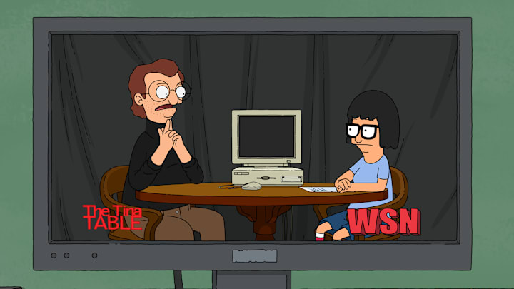 BOB'S BURGERS: Tina is caught in a dilemma when Mr. Frond’s computer video game shoots her show, ‘The Tina Table’ into popularity, but the effects of his game take a toll on the school’s natural order. Meanwhile, Bob and Linda get a little too carried away with the ritual of recounting horror movies to Teddy and begin making up their own plots on the all-new "The Tina Table: The Tables Have Tina-ed" episode of BOB'S BURGERS airing Sunday, Sept 29 (9:00-9:30 PM ET/PT) on FOX. BOB’S BURGERS © 2024