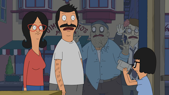 BOB'S BURGERS: A documentary film profiling world class archer Louise Belcher is interrupted by unexpected visitors in the "Fraud of the Dead: Docu-pocalypse" episode of BOB'S BURGERS airing Sunday, Dec 3 (9:00-9:30 PM ET/PT) on FOX. BOBS BURGERS © 2023 by 20th Television. Image Credit to Fox. 