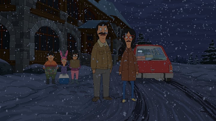 BOB'S BURGERS: When the power goes out two days before Christmas, The Belchers must spend the holiday at Mr. Fischoeder's family's old hunting lodge in the "The Nightmare 2 Days Before Christmas" episode of BOB'S BURGERS airing Sunday, Dec 17 (9:00-9:30 PM ET/PT) on FOX. BOBS BURGERS © 2023 by 20th Television. Image Credit to Fox. 