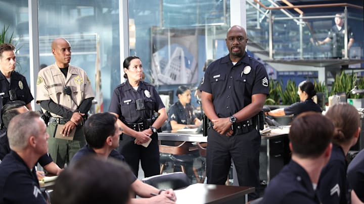 THE ROOKIE - ÒStrike BackÓ - In the aftermath of the assaults in the explosive season five finale, the team must now try to understand why they were targeted and if there is a bigger plan in place. Meanwhile, Nolan must survive his last shift before his wedding to Bailey. TUESDAY, FEB. 20 (9:00-10:00 p.m. EST), on ABC. (Disney/Raymond Liu)
RICHARD T. JONES