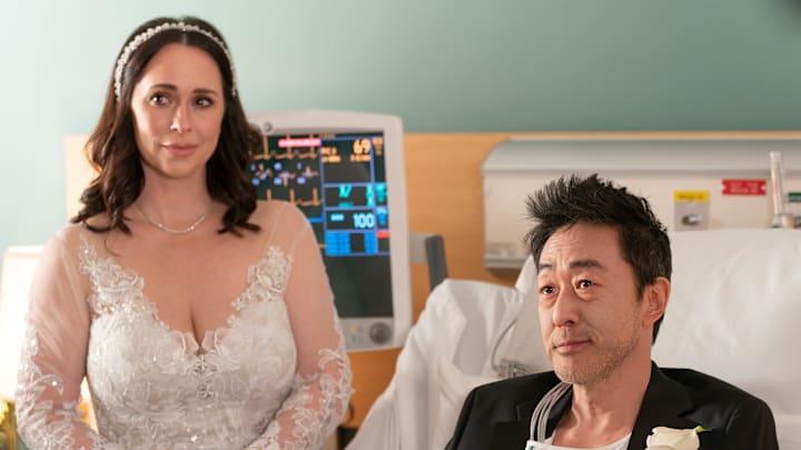 9-1-1 - ÒThere Goes the GroomÓ - After years of anticipation, Maddie and ChimneyÕs long-awaited wedding day arrives. However, when the groom mysteriously vanishes, the 118 races against time to ensure he doesnÕt miss the most crucial day of his life. THURSDAY, MAY 2 (8:00-9:00 p.m. EDT) on ABC. (Disney/Chris Willard) 
JENNIFER LOVE HEWITT, KENNETH CHOI