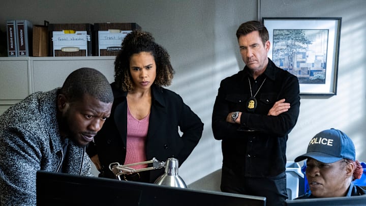“Pageantry” – When an international beauty queen is killed on live television, the Fugitive Task Force heads to Philadelphia to hunt down the killer. Meanwhile, Hana senses that Ethan is hiding something, on FBI: MOST WANTED, Tuesday, Dec. 3 (10:00-11:00 PM, ET/PT) on the CBS Television Network, and streaming on Paramount+ (live and on demand for Paramount+ with SHOWTIME subscribers, or on demand for Paramount+ Essential subscribers the day after the episode airs). Pictured (L-R): Edwin Hodge as