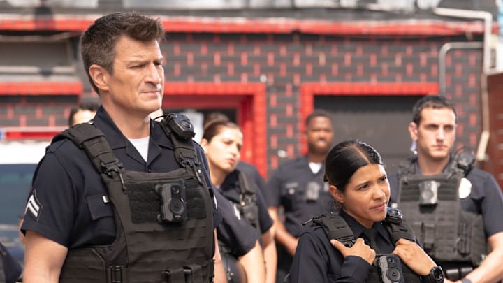 THE ROOKIE - ÒThe ShotÓ - Now recovering from a gunshot wound and feeling the effects of his age, John and the team welcome two new rookies and continue the hunt for two dangerous inmates with very personal vendettas following their prison escape. TUESDAY, JAN. 7 (10:00-11:00 p.m. EST) on ABC. 
NATHAN FILLION, LISSETH CHAVEZ