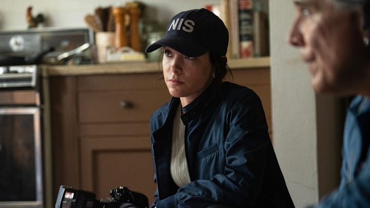 “All’s Not Lost” – Still grieving the loss of his wife and daughter, Gibbs helps the team work a case involving a missing girl. The moment that irrevocably changed Gibbs’ life is revealed, on NCIS: ORIGINS, Monday, Oct. 28 (10:00-11:00 PM, ET/PT) on the CBS Television Network, and streaming on Paramount+ (live and on-demand for Paramount+ with SHOWTIME subscribers, or on-demand for Paramount+ Essential subscribers the day after the episode airs)*. Pictured (L-R): Mariel Molino as Cecilia “Lala”