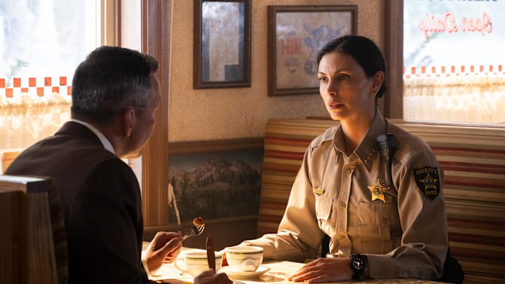 “Pilot” – Mickey Fox, a straight-shooting sheriff in the small rural town of Edgewater, Calif., and stepsister of Cal Fire’s division chief Sharon Leone (FIRE COUNTRY), who must balance the demands of law enforcement with the complexities of motherhood, community politics and a past that won’t stay buried. When a young boy is caught stealing food, Mickey uncovers a disturbing case of child abuse that leads to a high-stakes rescue and a cliffside standoff that could cost lives. Meanwhile,