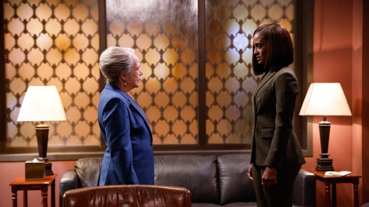 “Another Matlock” – Matlock - Kathy Bates as “Madeline Matlock” and Skye P. Marshall as “Olympia Lawrence”. Photo: Sonja Flemming/CBS ©2025 CBS Broadcasting, Inc. All Rights Reserved.