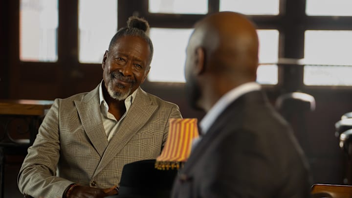 “Giant Steps” - Pictured (L-R): -Clarke Peters as Hamish Watson and Morris Chestnut as Dr. John Watson Photo: Colin Bentley/CBS ©2025 CBS Broadcasting, Inc. All Rights Reserved.