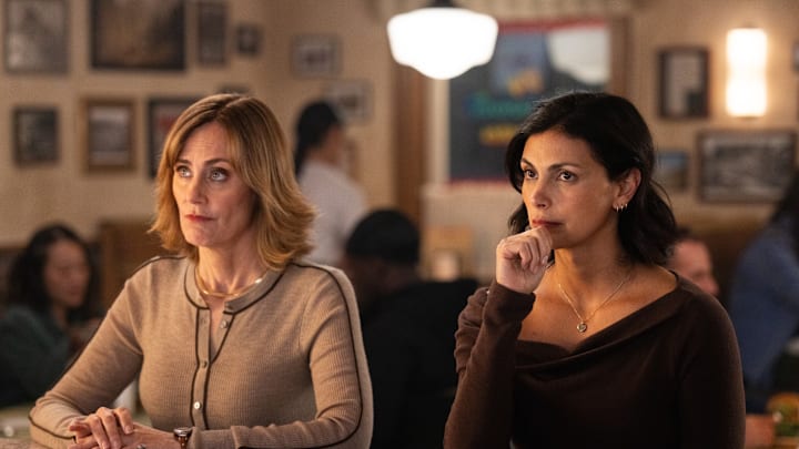“Death & Taxes” – Pictured: Diane Farr as Sharon and Morena Baccarin as Sheriff Mickey Fox. Photo: Darren Goldstein/CBS ©2025 CBS Broadcasting, Inc. All Rights Reserved. “Death & Taxes” – Pictured: Diane Farr as Sharon and Morena Baccarin as Sheriff Mickey Fox. Photo: Darren Goldstein/CBS ©2025 CBS Broadcasting, Inc. All Rights Reserved.