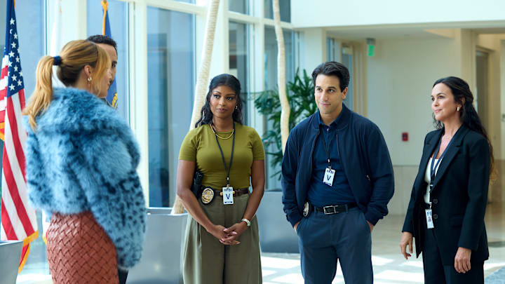 HIGH POTENTIAL - “Under the Rug” - As Morgan and Karadec investigate the mysterious death of a hitman in a car crash, they uncover details that force the LAPD and FBI to partner on the case. Meanwhile, Elliott tries to rekindle romance for his parents. TUESDAY, JAN. 13 (9:00-10:00 p.m. EST) on ABC. (Disney/Jessica Perez)
JAVICIA LESLIE, DENIZ AKDENIZ, REBEKA MONTOYA HIGH POTENTIAL - “Under the Rug” - As Morgan and Karadec investigate the mysterious death of a hitman in a car crash, they uncover details that force the LAPD and FBI to partner on the case. Meanwhile, Elliott tries to rekindle romance for his parents. TUESDAY, JAN. 13 (9:00-10:00 p.m. EST) on ABC. (Disney/Jessica Perez)
JAVICIA LESLIE, DENIZ AKDENIZ, REBEKA MONTOYA