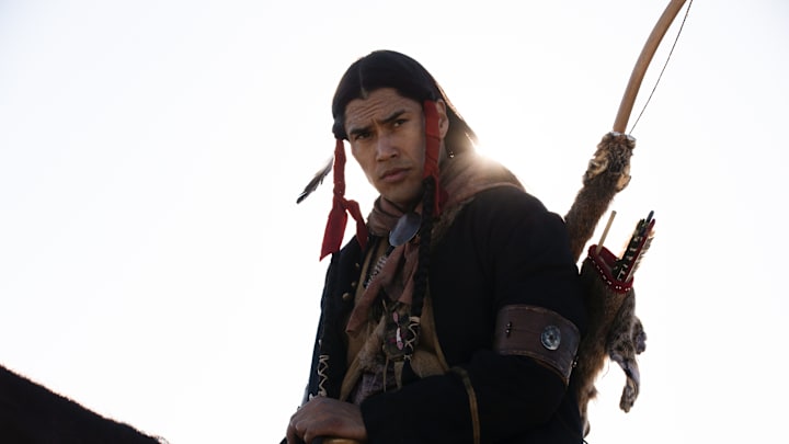 Pictured: Martin Sensmeier as Sam of the Paramount+ original series 1883. Photo Cr: Emerson