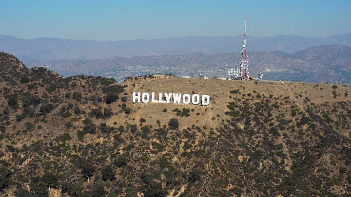 The famous Hollywood sign in the hills above Hollywood, California, on Jan. 10, 2025.