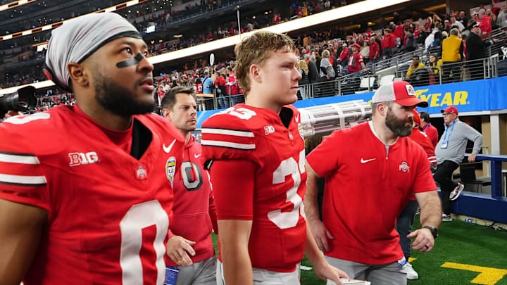 Dec 29, 2023; Arlington, Texas, USA; Ohio State Buckeyes wide receiver Xavier Johnson (0) and