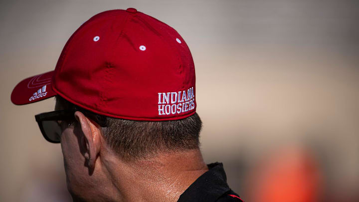 Head Coach Curt Cignetti at Indiana University football practice on Friday, Aug. 8, 2025.