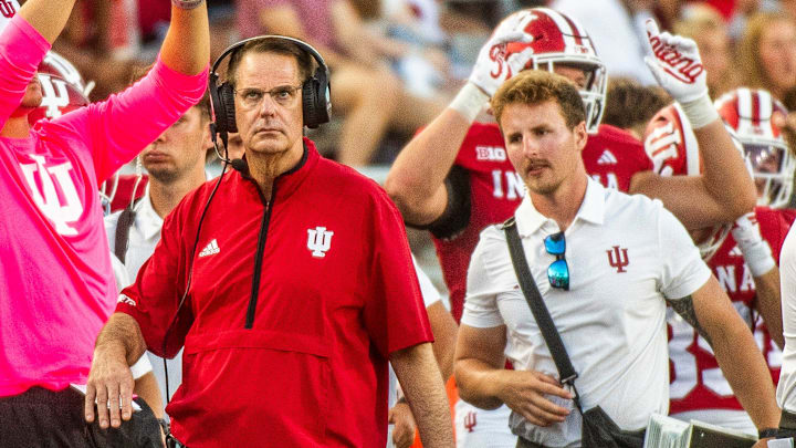 Head Coach Curt Cignetti during the Indiana versus Indiana State football game at Memorial Stadium on Friday, Sept. 12, 2025.