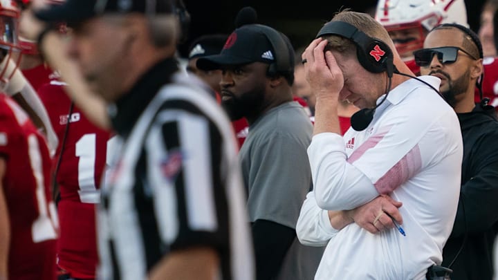 Scott Frost had a lot of "cover your eyes" moments as Nebraska's head coach, including this interception in a game against Purdue.