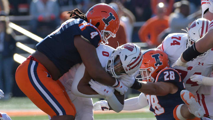 Oct 21, 2023; Champaign, Illinois, USA;  Illinois Fighting Illini defensive tackle Jer'Zhan Newton