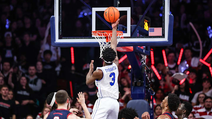 Brigham Young Cougars forward AJ Dybantsa (3) 