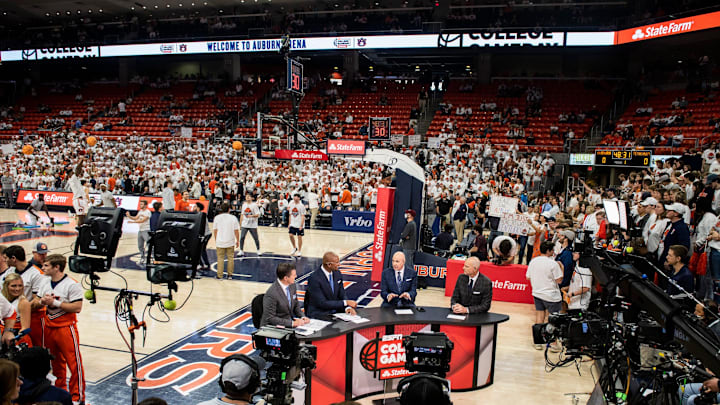 ESPN College GameDay set before Auburn Tigers men's basketball takes on Texas A&M Aggies at Auburn Arena in Auburn, Ala., on Saturday, Feb. 12, 2022.