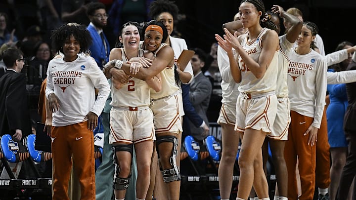 Mar 29, 2024; Portland, OR, USA; Texas Longhorns guard Shaylee Gonzales (2) and forward Aaliyah