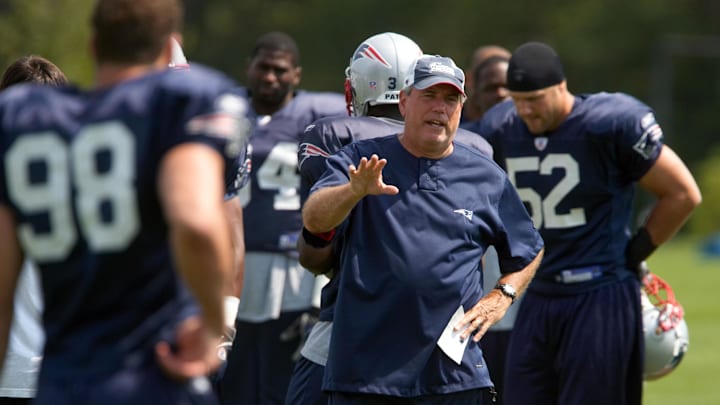 July 31, 2006; Foxborough, MA, USA; New England Patriots defensive coordinator Dean Pees during training camp at Gillette Stadium.