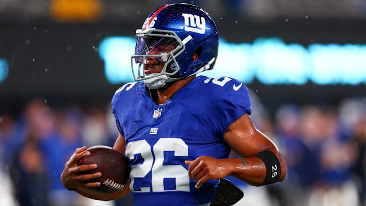 New York Giants running back Saquon Barkley (26).