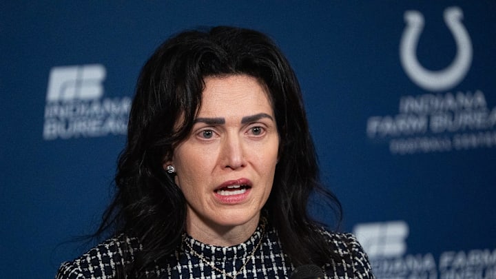 Indianapolis Colts owner Carlie Irsay-Gordon speaks with the media Indianapolis Colts owner Carlie Irsay-Gordon speaks with the media